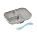 BEABA Set repas silicone 2 pièces compartimenté